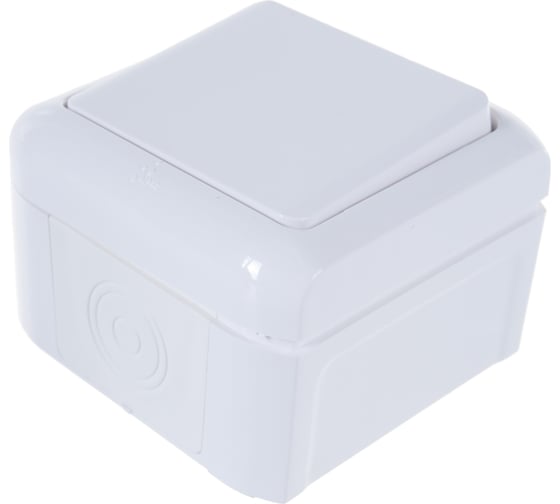 Выключатель Legrand одноклавишный Legrand Quteo IP44 10А 250В винтовые зажимы накладной монтаж белый 782300