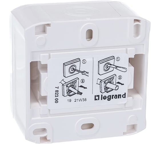Выключатель Legrand одноклавишный Legrand Quteo IP44 10А 250В винтовые зажимы накладной монтаж белый 782300