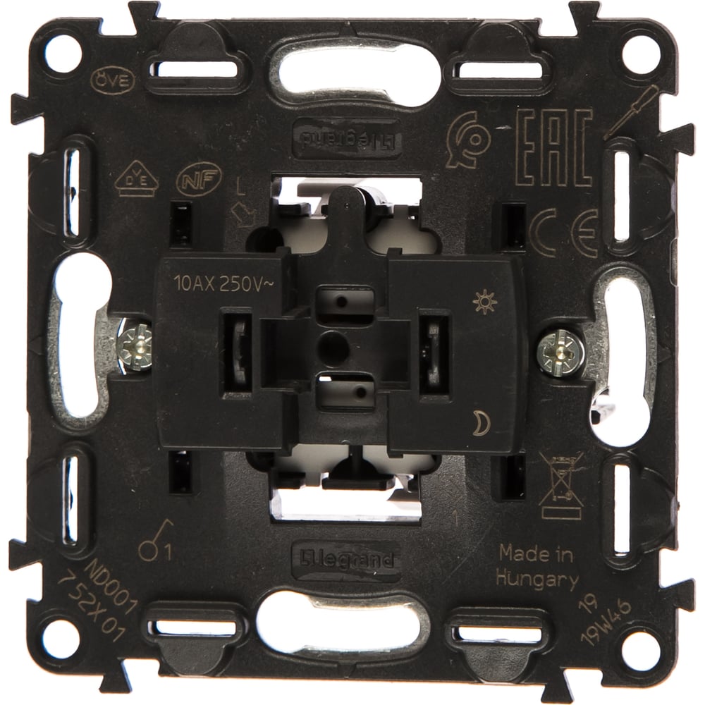 Выключатель Legrand Valena IN'MATIC 10АХ 250В.Безвинтовые зажимы 752001 ...