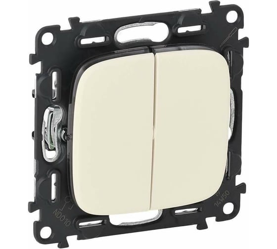 Механизм выключателя Legrand 2-кл. СП Valena Allure 10А IP20 250В Leg 752805 1180937