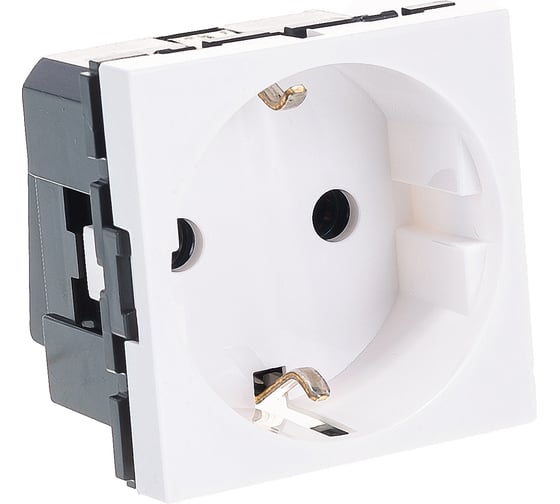 Розетка Legrand 2К+3 с винтовыми зажимами Программа Mosaic немецкий стандарт без шторок 2 модуля 077210