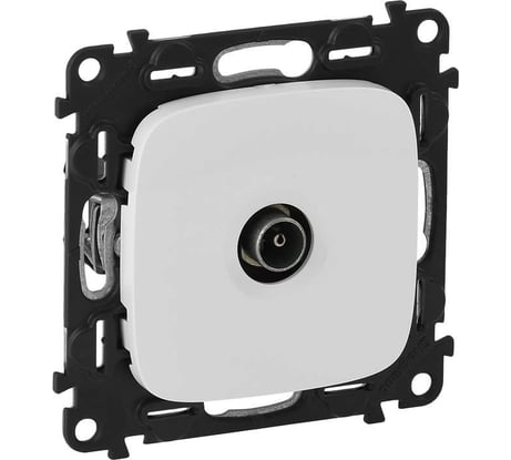 Розетка Legrand Valena ALLURE ТВ c топологией "звезда" 0-2400 МГц.С лицевой панелью.Белая 753751