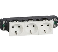 Розетка Legrand 3 х 2К+3 Программа Mosaic для установки в кабель-канале автоматические клеммы стандартная 077403