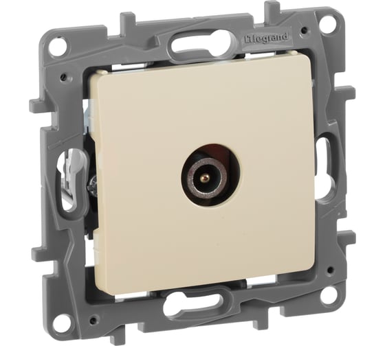 Розетка Legrand TV (телевизионная) Legrand Etika проходная слоновая кость 672363