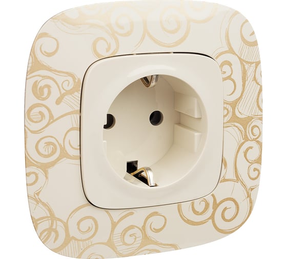 Силовая розетка Legrand Valena ALLURE 2К+З 16А 250В с лицевой панелью.Безвинтовые зажимы.Слоновая кость 753821