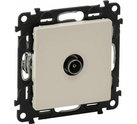 Розетка Legrand Valena LIFE ТВ c топологией "звезда" 0-2400 МГц.С лицевой панелью.Слоновая кость 753551