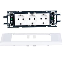 Розетка Legrand 3 х 2К+3 Программа Mosaic для установки в кабель-канале автоматические клеммы стандартная 077433