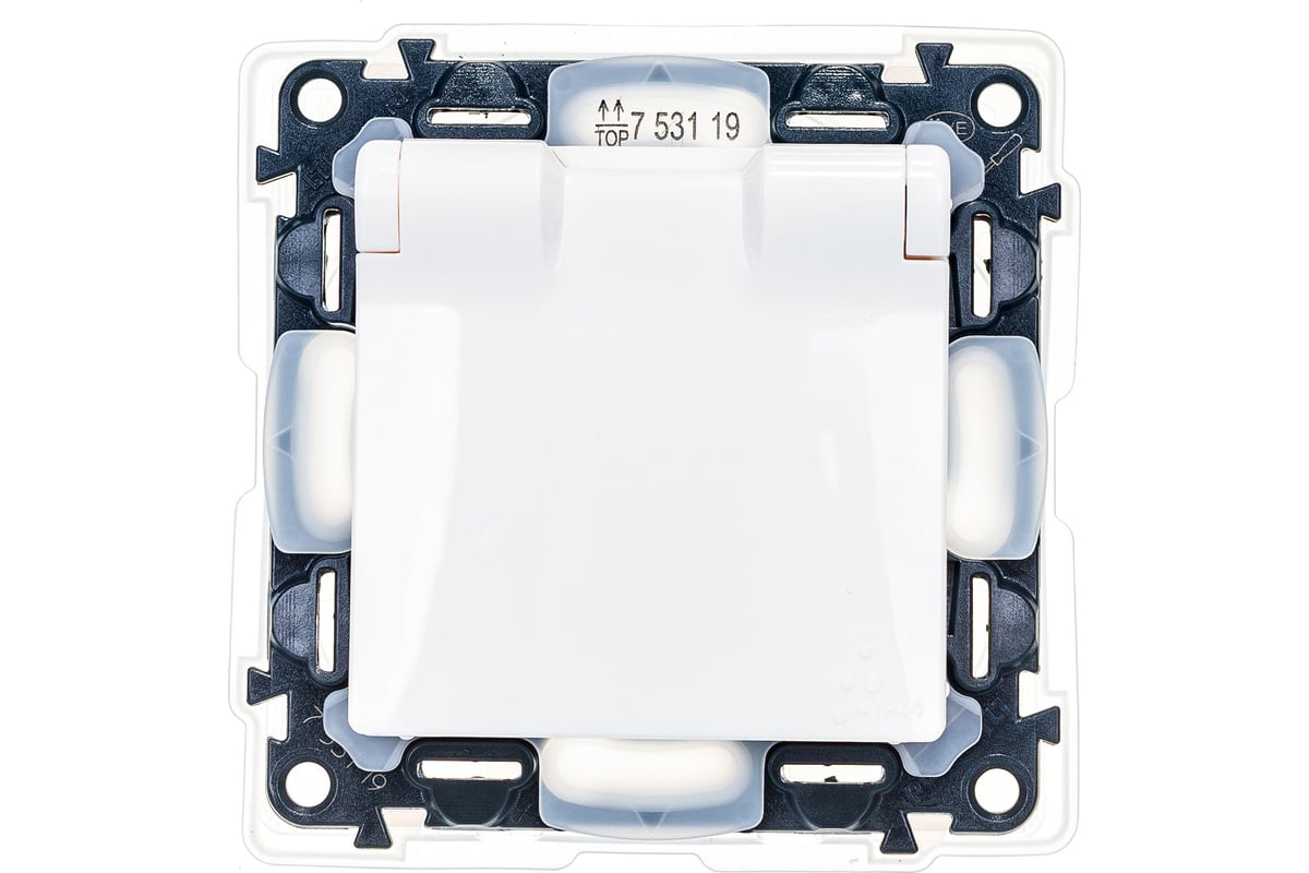 Розетка силовая Legrand Valena LIFE IP44.2К+З, с защитными шторками и ...