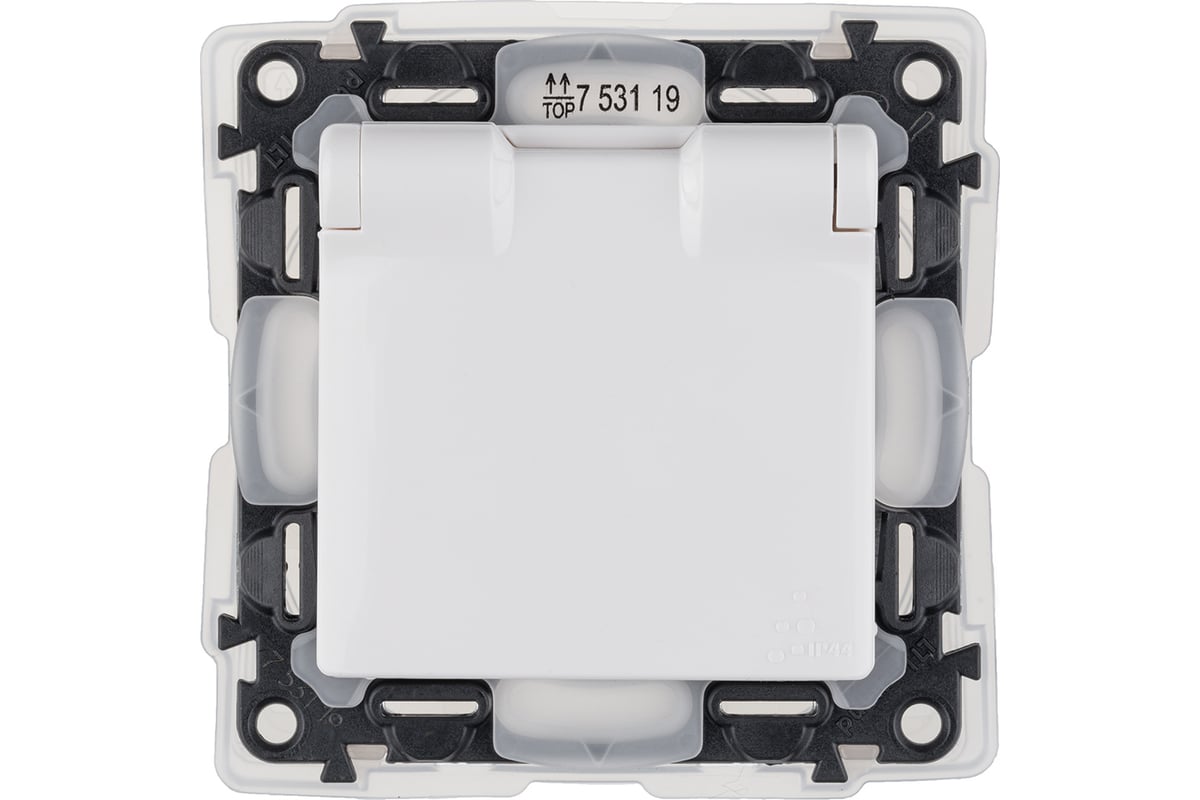 Розетка силовая Legrand Valena LIFE IP44.2К+З, с защитными шторками и ...