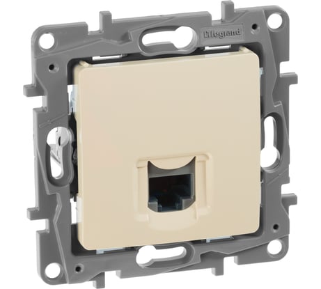 Розетка Legrand компьютерная RJ45 категория 5e UTP Legrand Etika слоновая кость 672341