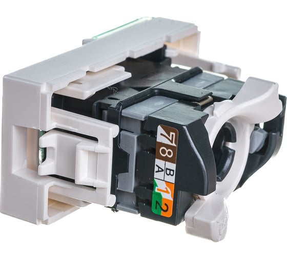 Розетка Legrand RJ 45 Программа Mosaic категория 5е FTP 1 модуль белый 076552