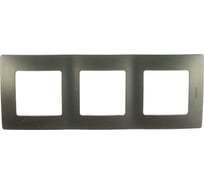 Рамка Legrand 3 поста Legrand Etika антрацит 672583