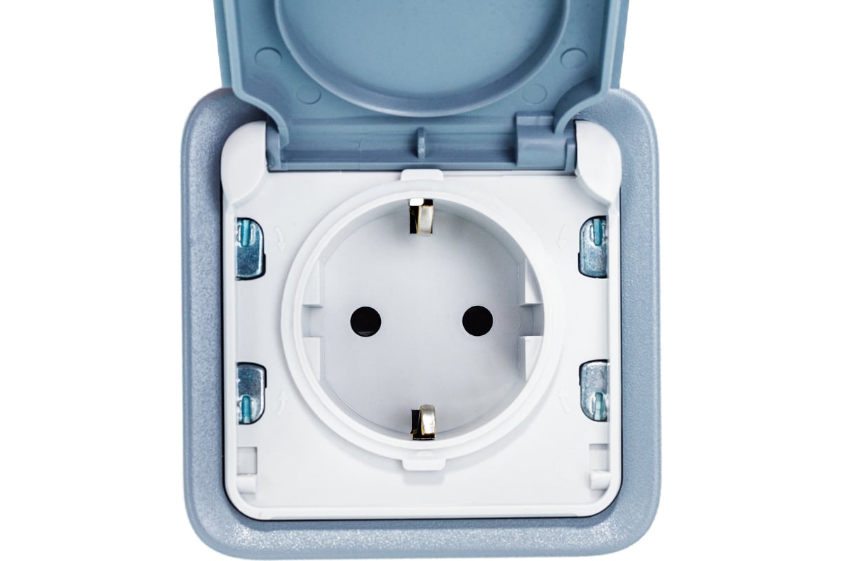Розетка Legrand 1-м ОП Plexo с защитной крышкой IP55 серая Leg 069733 ...