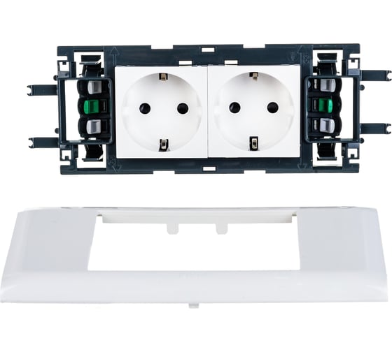 Розетка Legrand 2 х 2К+3 Программа Mosaic для установки в кабель-канале автоматические клеммы стандартная 077432