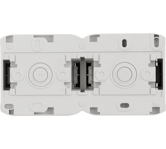 Розеточный блок Legrand двойной с заземлением Legrand Quteo IP44 со шторками с защитной крышкой 16А 250В винтовые зажимы накладной монтаж серый 782353
