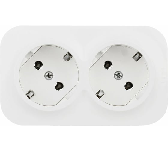 Розеточный блок Legrand 2 x 2К+З без шторок 16 A 250 В~ Quteo IP 20 Белый 782213