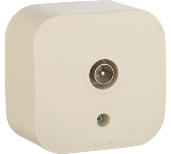 Розетка Legrand TV (телевизионная) Legrand Quteo "звезда" IP20 накладной монтаж слоновая кость 782245 1