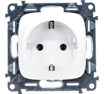 Силовая розетка Legrand Valena ALLURE 2К+З 16А 250В с лицевой панелью.Безвинтовые зажимы.Белая 753721