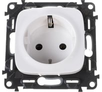 Силовая розетка Legrand Valena ALLURE 2К+З 16А 250В.Винтовые зажимы.Белая 753725