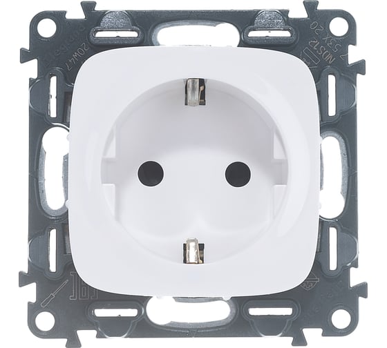 Силовая розетка Legrand Valena Allure 16А 250В 2К+З защитные шторки, безвинтовые зажимы Leg 1181878 753720