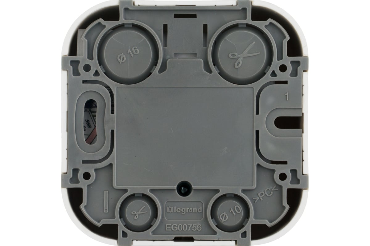 Информационная розетка Legrand 1-м ОП Quteo RJ45 CAT.5E UTP белая Leg ...