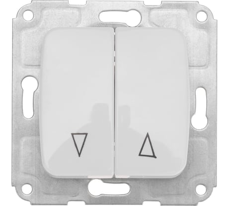 2-клавишный выключатель для жалюзи KRANZ с/у 10а мех. бел KR-78-0209