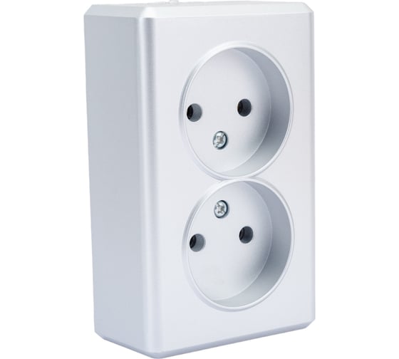 Розетка Vesta Electric vesta-electric mega silver двойная без заземления FRZ00010221SRM