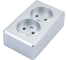 Розетка Metronex Electric Mega Silver двойная без заземления FRZ00010221SRM 1
