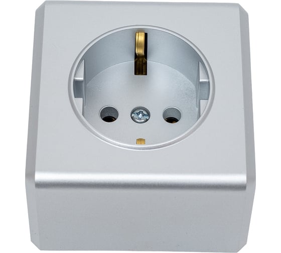 Розетка Vesta Electric vesta-electric mega silver одинарная с заземлением FRZ00010106SRM 1
