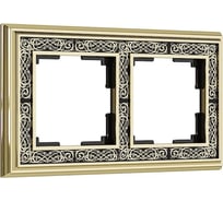 Рамка на 2 поста Werkel WL77 Frame 02 золото, черный a041162