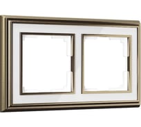 Рамка на 2 поста Werkel бронза/белый a037683
