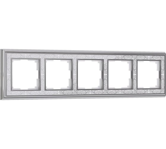 Рамка на 5 постов Werkel WL77 Frame 05 хром, белый a041172