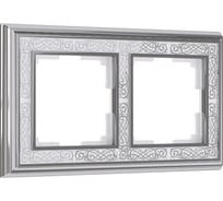 Рамка на 2 поста Werkel WL77 Frame 02 хром, белый a041163
