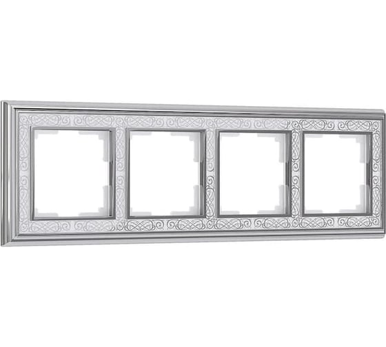 Рамка на 4 поста Werkel WL77 Frame 04 хром, белый a041169