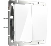 Двухклавишный выключатель WERKEL W1120001 белый a051135