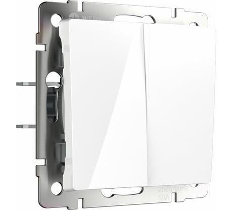 Двухклавишный выключатель WERKEL W1120001 белый a051135