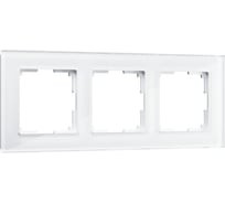 Рамка WERKEL W0031101 на 3 поста белый,стекло a051196