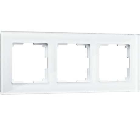 Рамка WERKEL W0031101 на 3 поста белый,стекло a051196