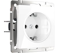 Розетка WERKEL W1171001 с заземлением белая a051127