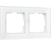 Рамка WERKEL W0021101 на 2 поста белый,стекло a051193