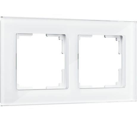 Рамка WERKEL W0021101 на 2 поста белый,стекло a051193