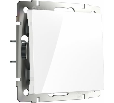 Одноклавишный проходной выключатель WERKEL W1112001 белый a051111