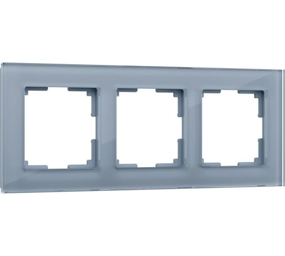 Рамка WERKEL, W0031115 на 3 поста Favorit серый, стекло a050963