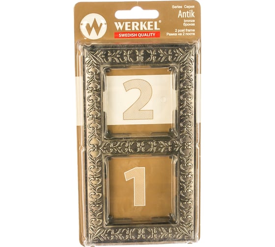Рамка WERKEL W0021512 на 2 поста бронза a050947