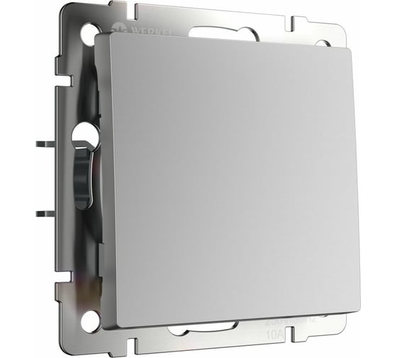 Выключатель WERKEL W1112006 одноклавишный проходной серебряный a051526 1