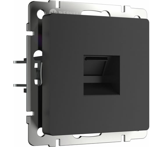 Розетка Ethernet RJ-45 WERKEL черный матовый W1181008 a051606