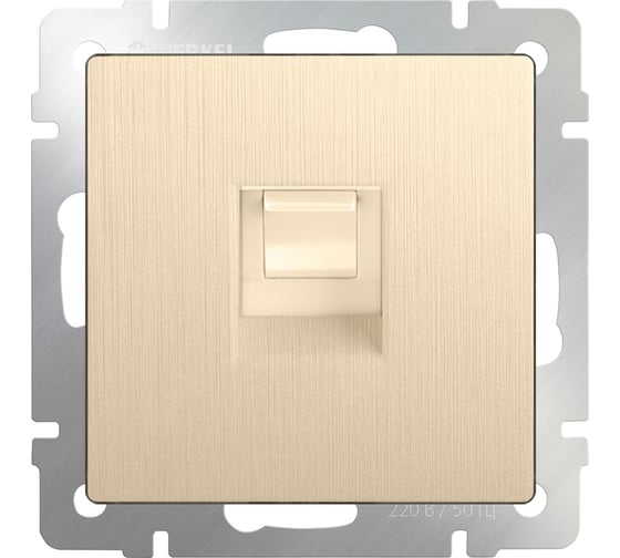 Телефонная розетка WERKEL W1182010 RJ-11 шампань рифленый a051428