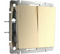 Выключатель WERKEL W1122010 двухклавишный проходной шампань рифленый a051420