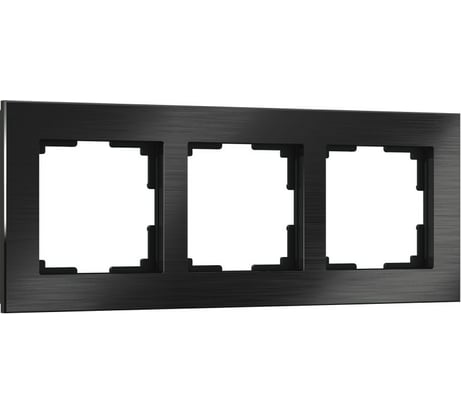Рамка WERKEL W0031708 на 3 поста Aluminium черный алюминий a050952