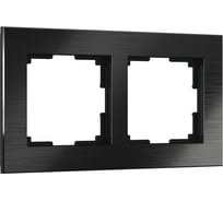 Рамка на 2 поста WERKEL W0021708 Aluminium черный алюминий a050962